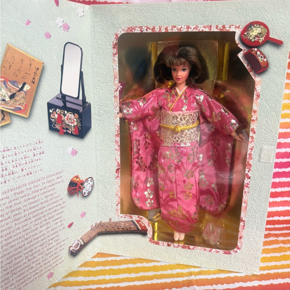 Pink Floral Kimono Doll